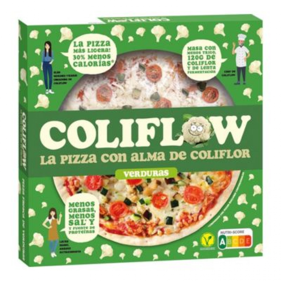 Pizza de Verduras 460gr Coliflow