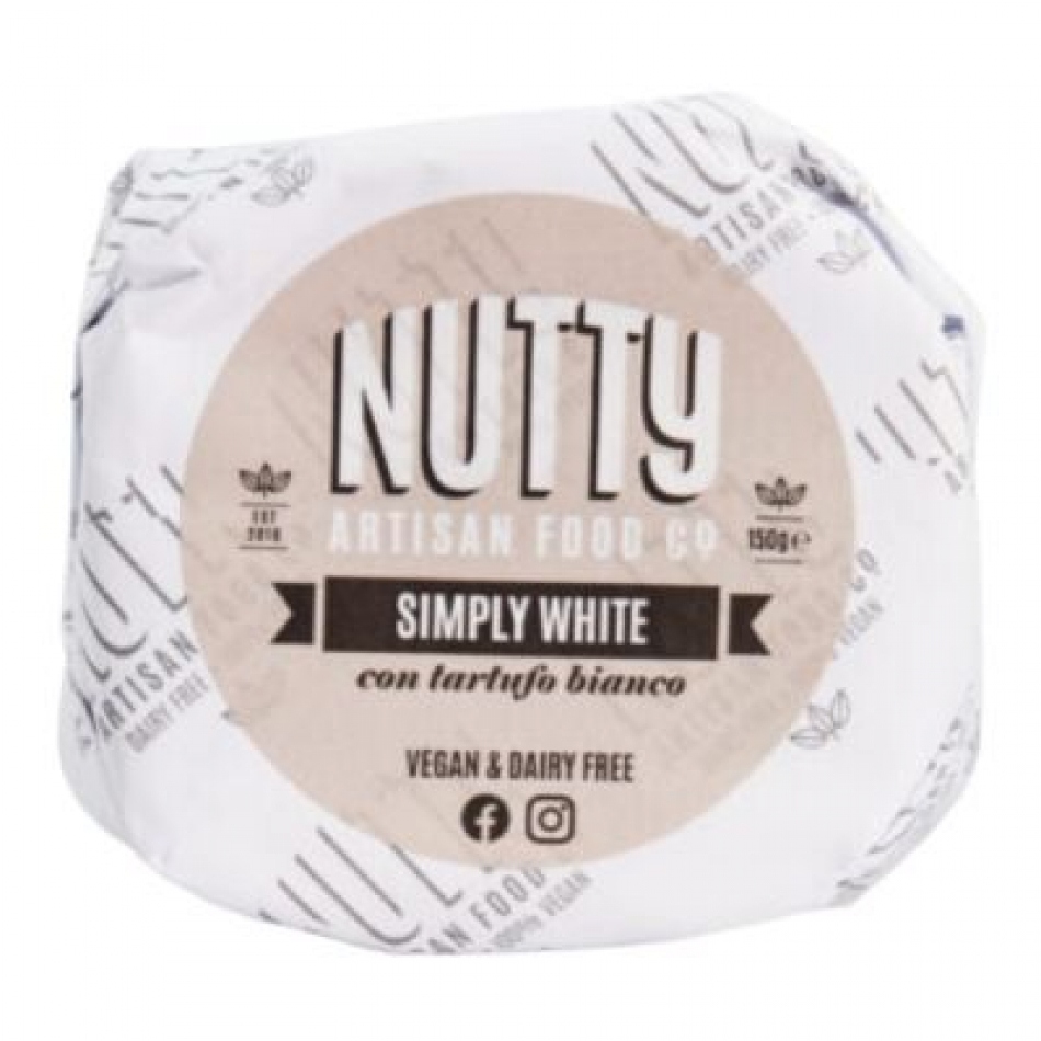 Queso vegano Simply White al Tartufo Blanco 150gr Nutty Artisan Food