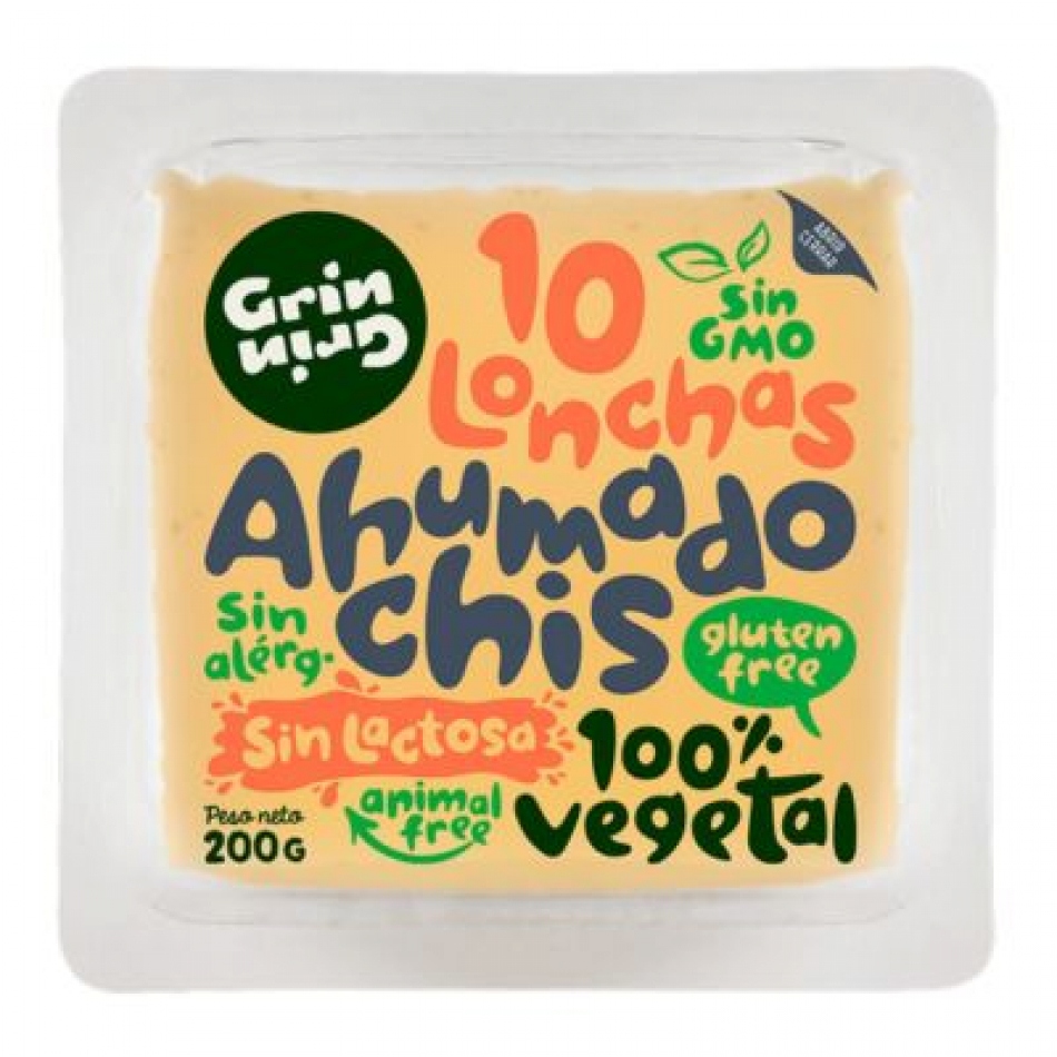 Queso vegetal en lonchas Ahumado Chis 200gr Grin Grin Foods