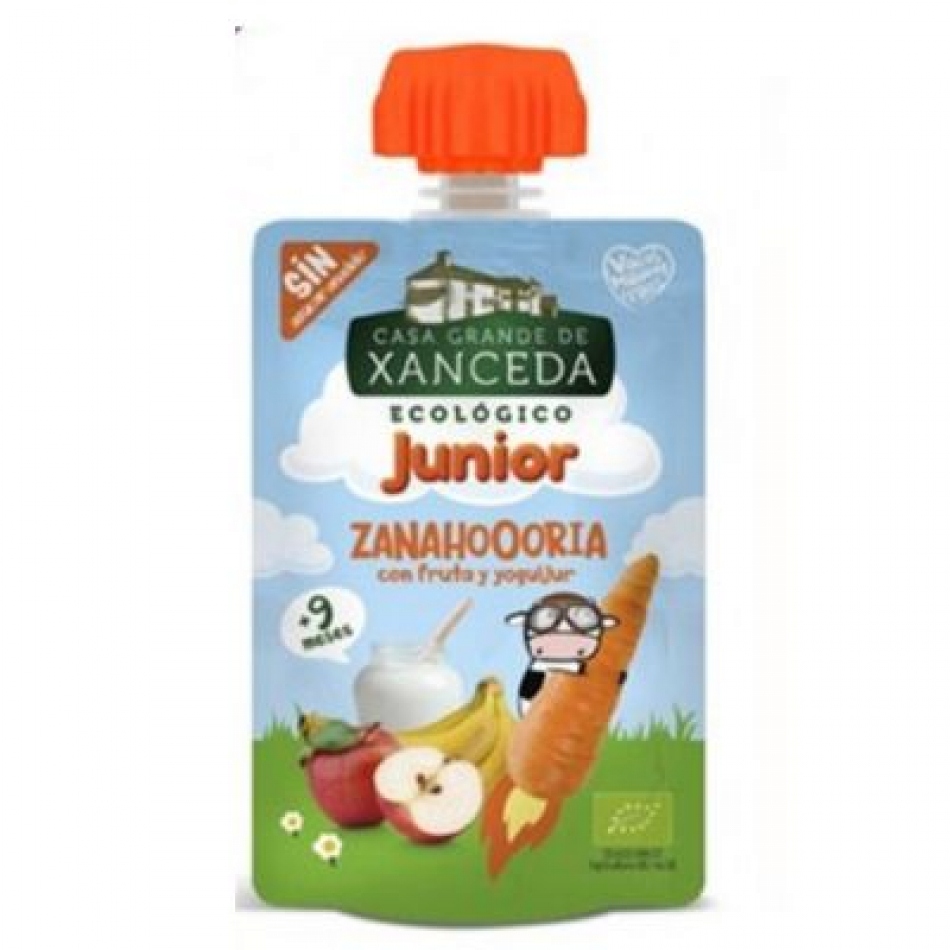 Pouch Junior Zanahoria, Frutas y Yogur Eco 90gr Casa Grande de Xanceda