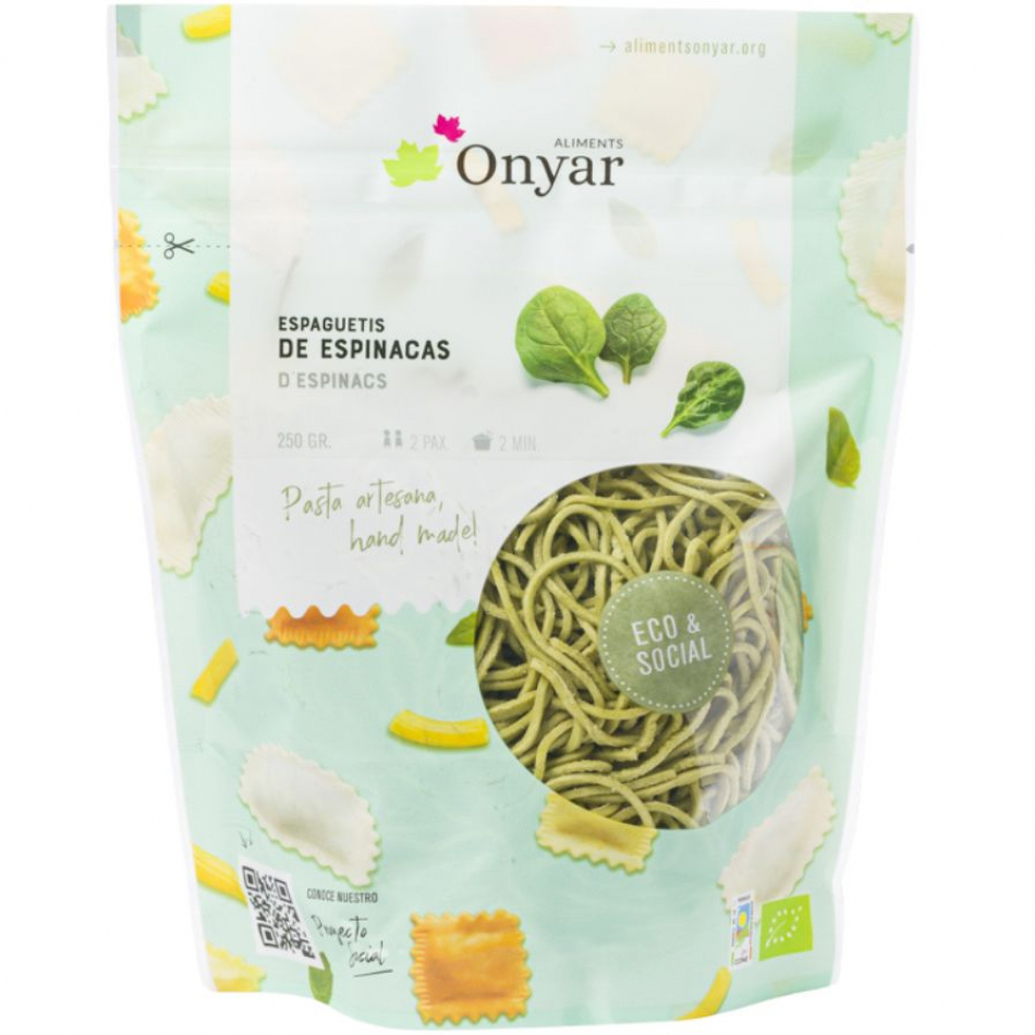 Espaguetis de Espinacas Eco 250gr Aliments Onyar