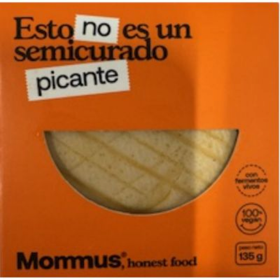 Queso Vegano Semicurado Picante 135g Mommus