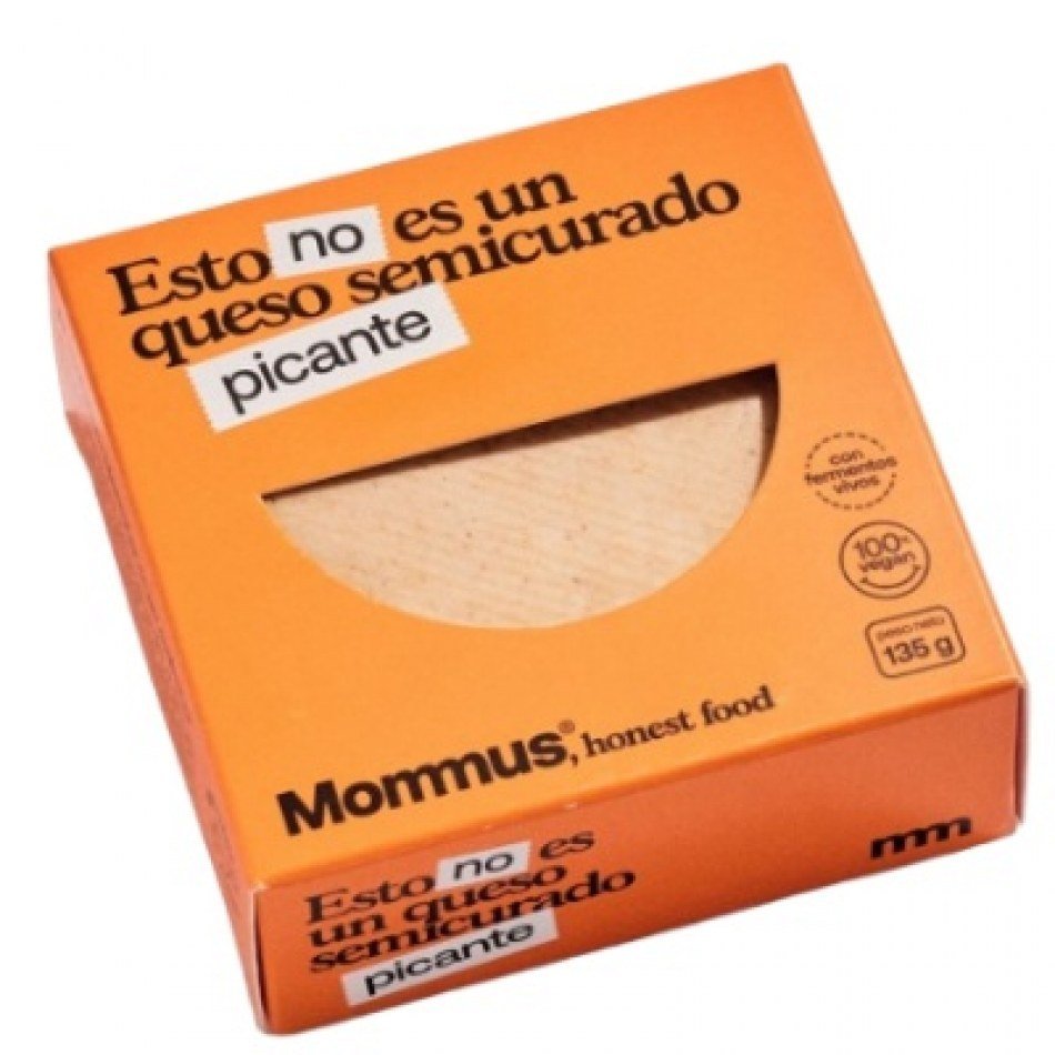 Queso Vegano Semicurado Picante 135g Mommus