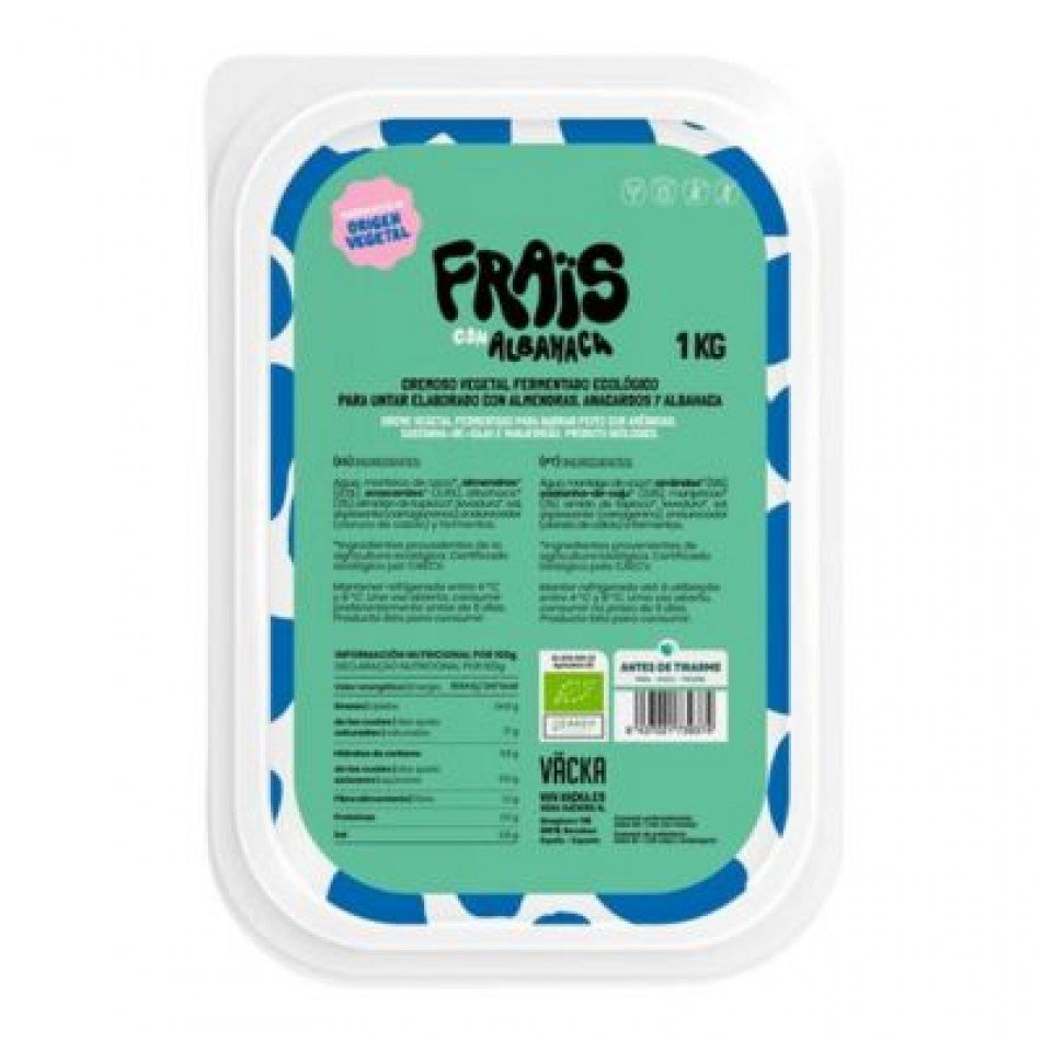 Queso Vegetal para Untar Frais con Albahaca Eco 1kg Vacka