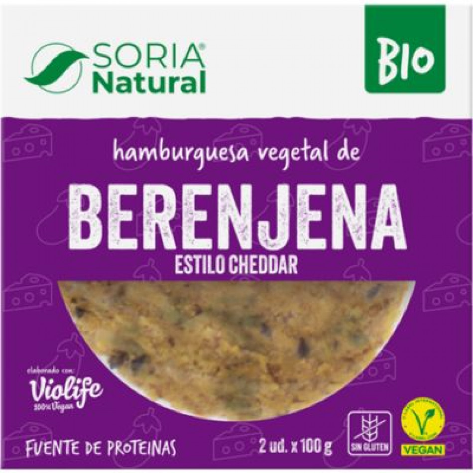 Hamburguesa Tofu de Berenjena estilo Cheddar 2x100gr Soria Natural