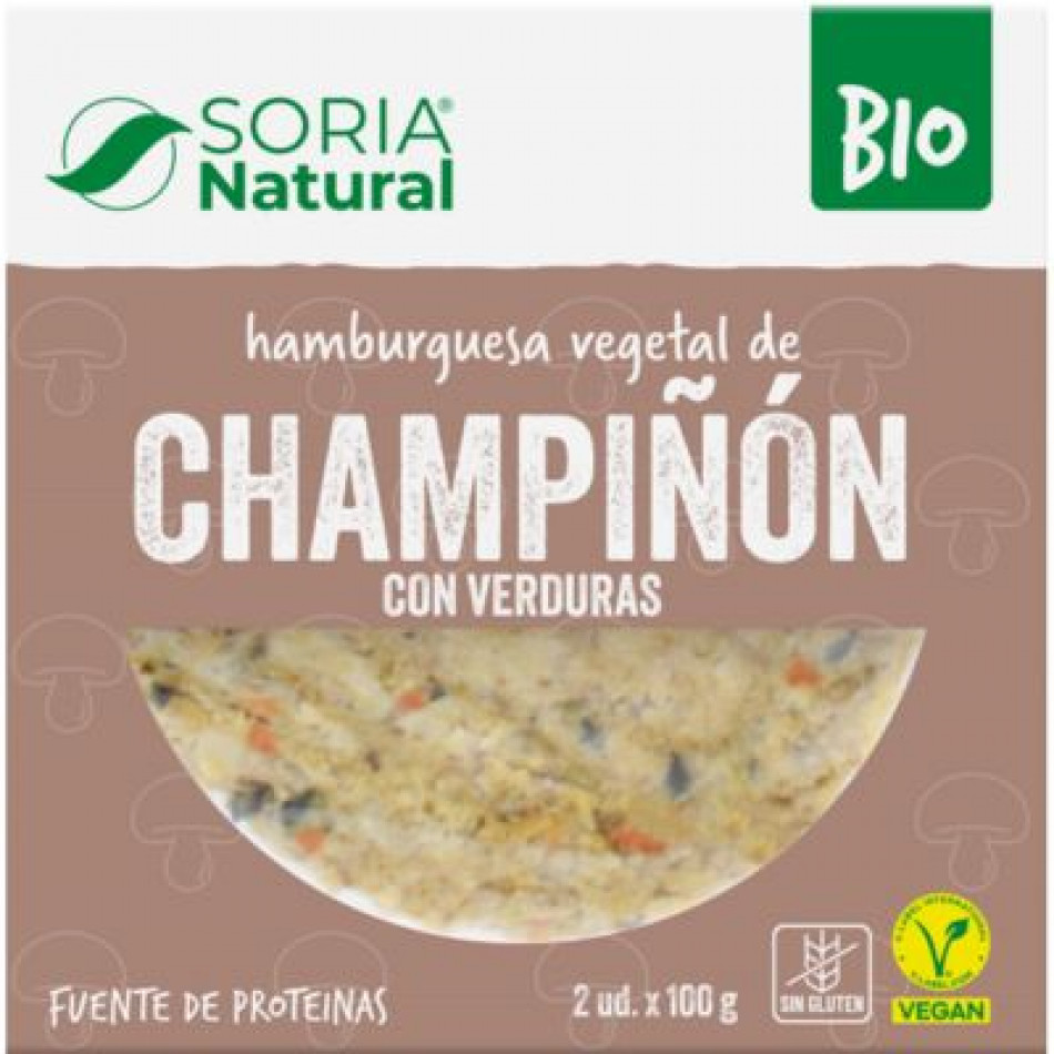 Hamburguesa Tofu de Champiñones con Verduras 2x100gr Soria Natural