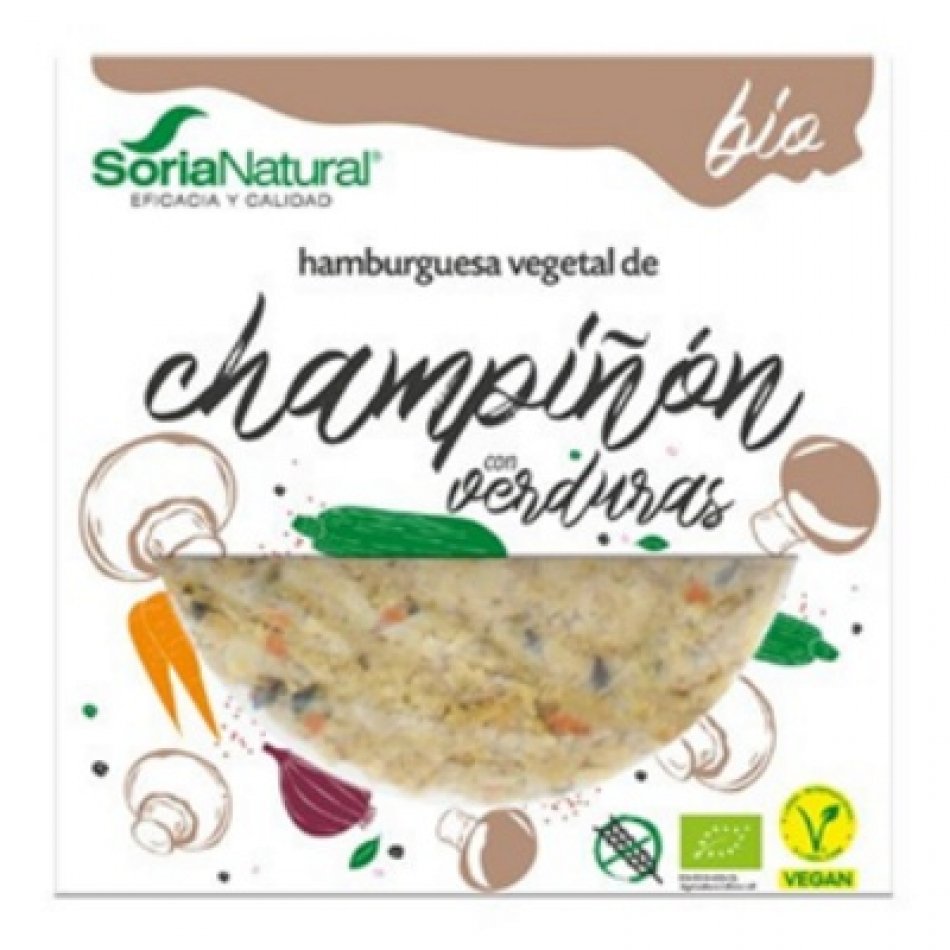 Hamburguesa Tofu de Champiñones con Verduras 2x100gr Soria Natural