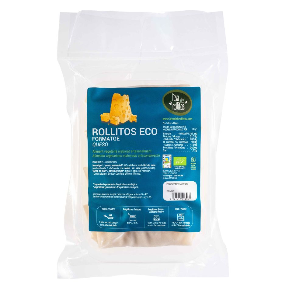 Rollitos de Queso Eco 200gr L'Eva dels Rollitos