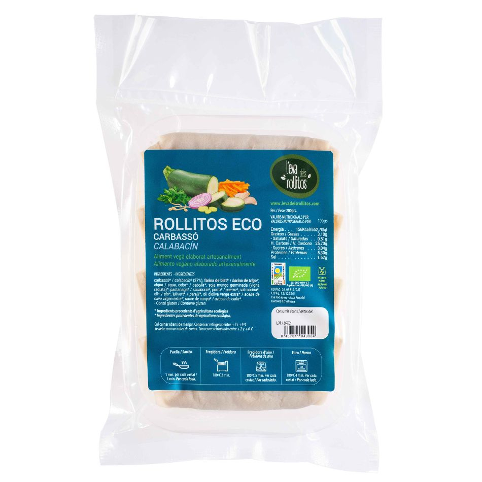 Rollitos de Calabacín Eco 200gr L'Eva dels Rollitos
