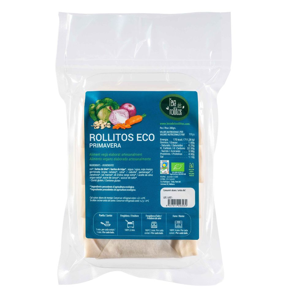 Rollitos de Primavera Integrales Eco 200gr L'Eva dels Rollitos