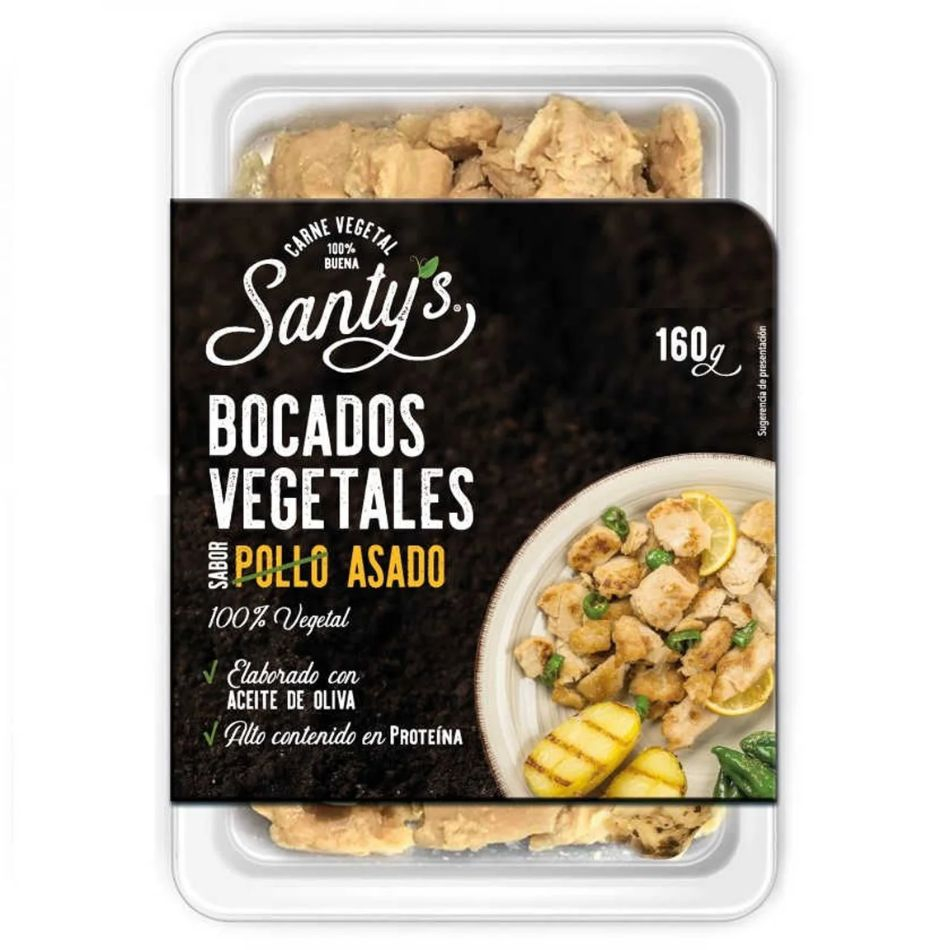 Bocados Vegetales Sabor Pollo Asado 160g Santy's