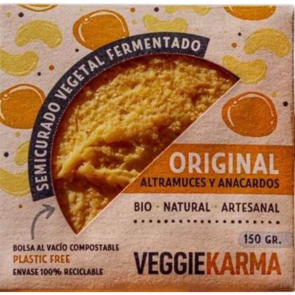 Queso vegetal Semicurado Fermentado Original 150g Veggie Karma