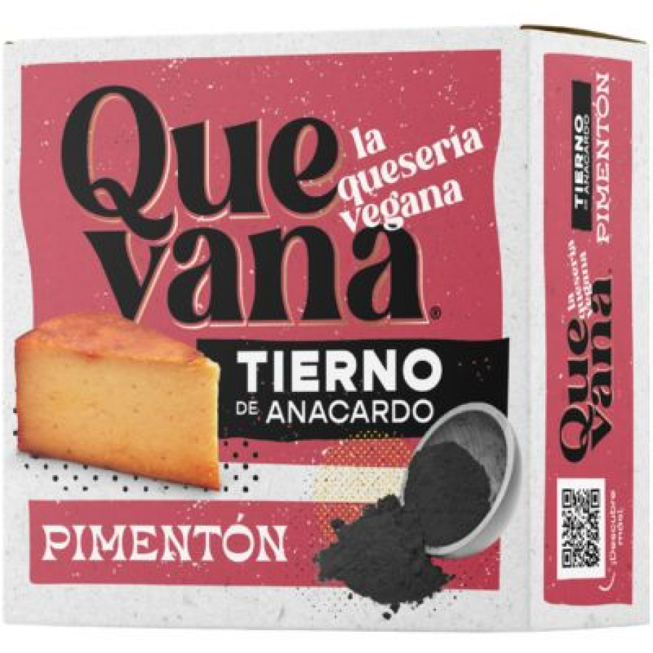 Queso vegano Tierno Anacados Pimenton 180gr Quevana