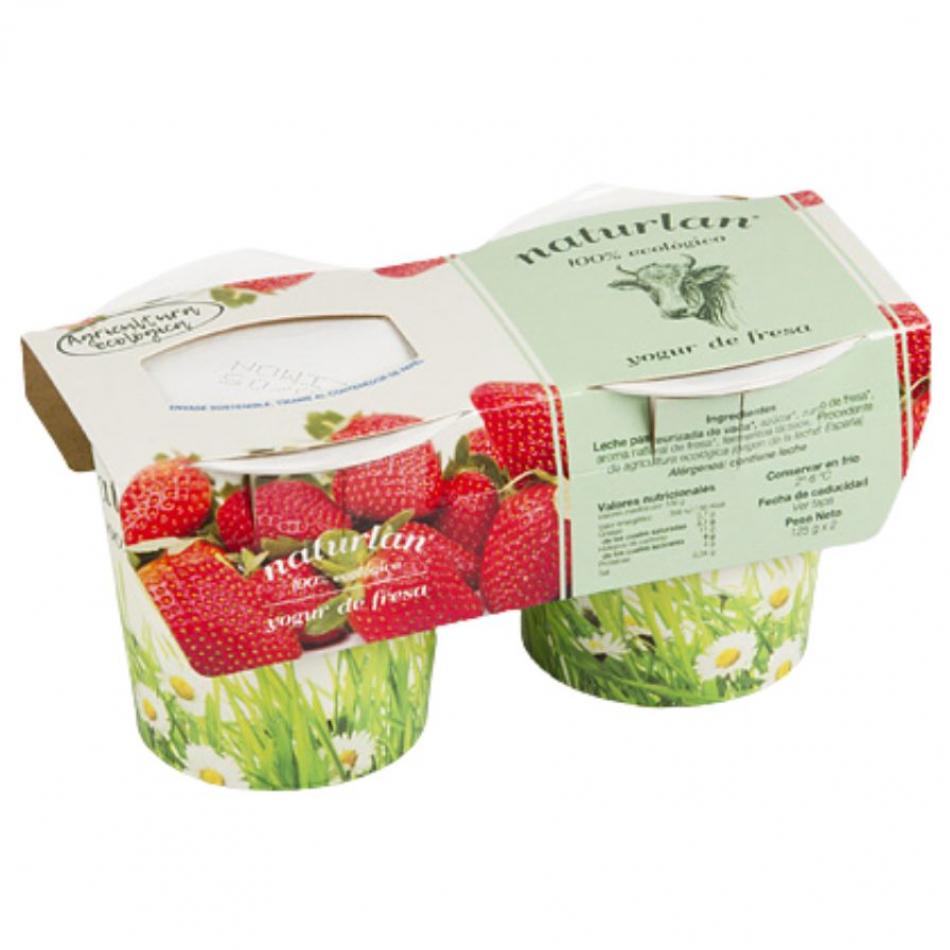 Yogur de Fresa Bio 2x125gr Naturlan