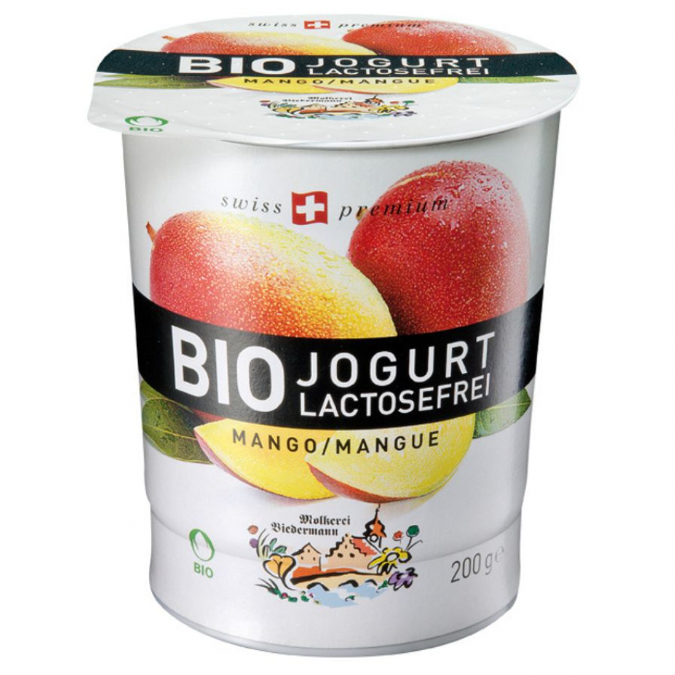Yogur Sin Lactosa Mango Bio 200gr Biedermann