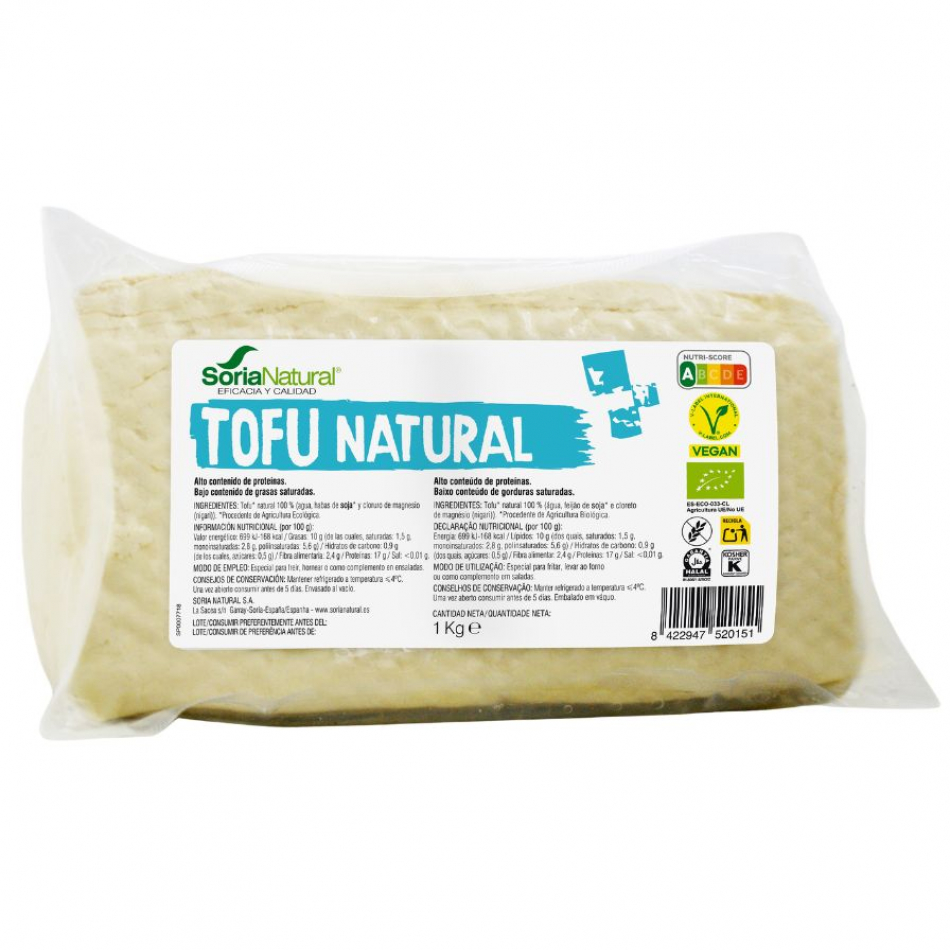 Tofu Natural Bio Vegano 1kg Soria Natural
