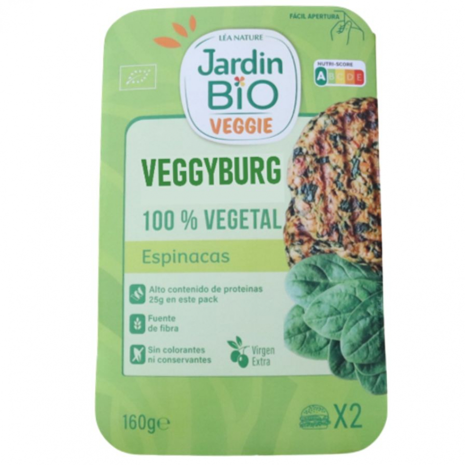 Veggyburg Espinacas Bio 160gr Jardin Bio Veggie