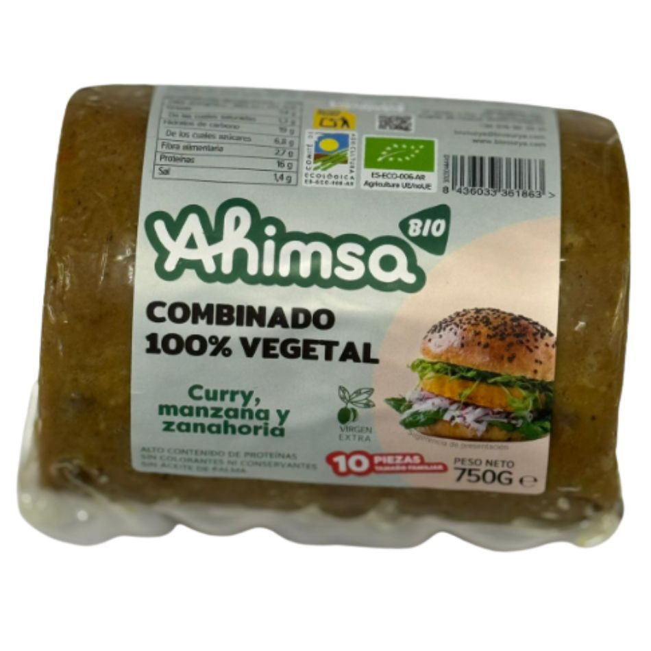 Combinado Vegetal de Curry Manzana y Zanahoria Bio 750gr Ahimsa