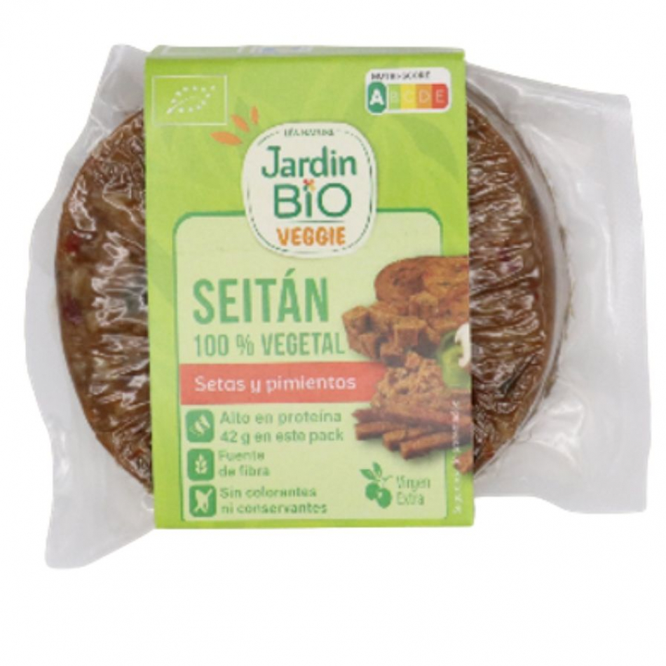 Seitan de Setas y Pimientos Bio 250 gr Jardin Bio Veggie