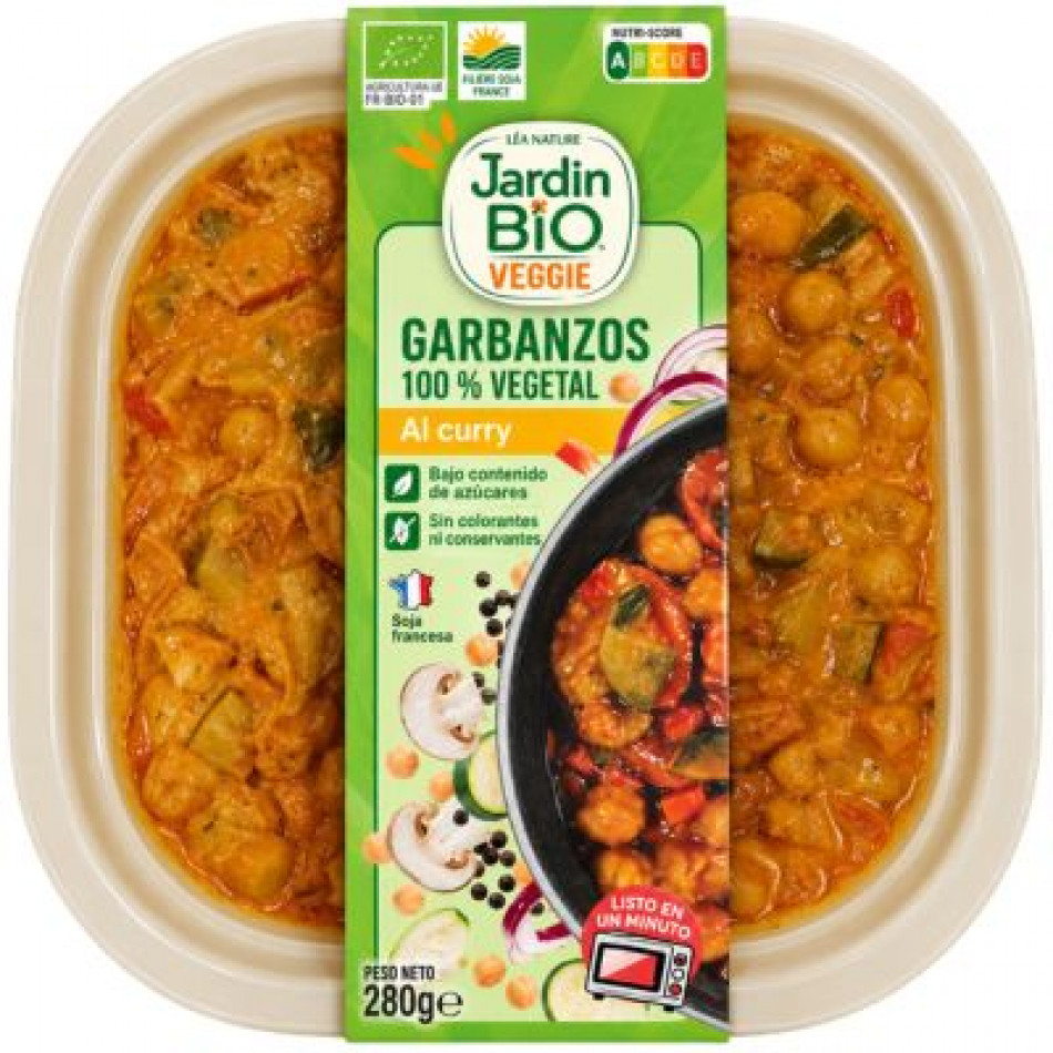 Garbanzos al Curry Bio 280g Jardin Bio Veggie