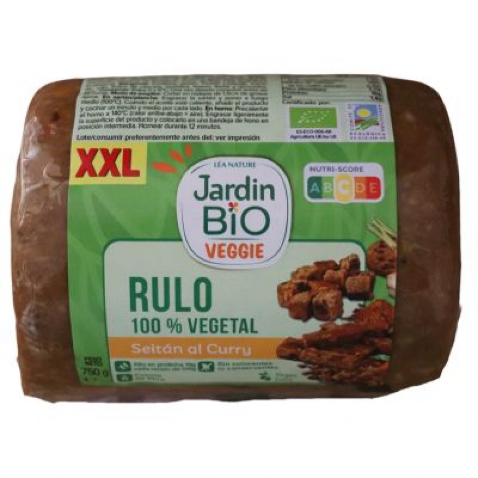 Rulo Seitán Curry Bio 750 gr Jardin Bio Veggie