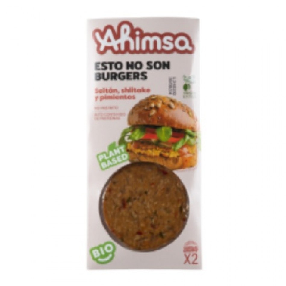 Hamburguesa Vegana Seitán Shiitake y Pimientos Bio 160gr Ahimsa