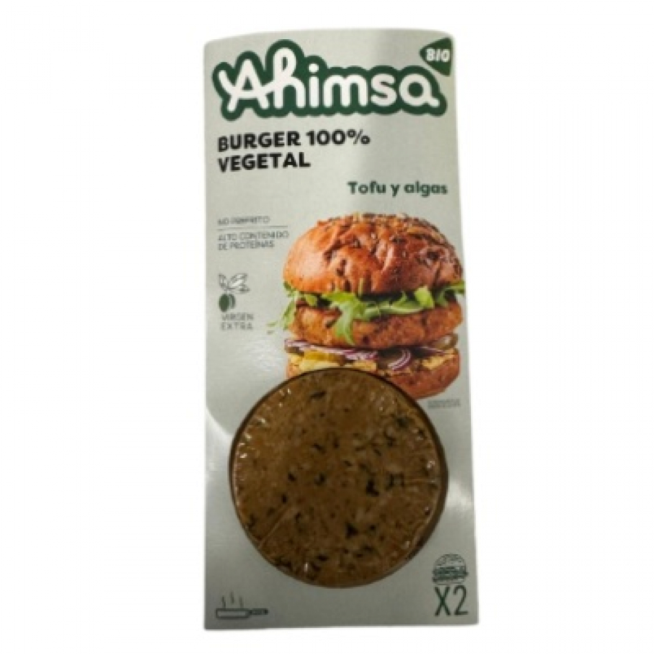 Hamburguesa Vegana Tofu y Algas Bio 160gr Ahimsa