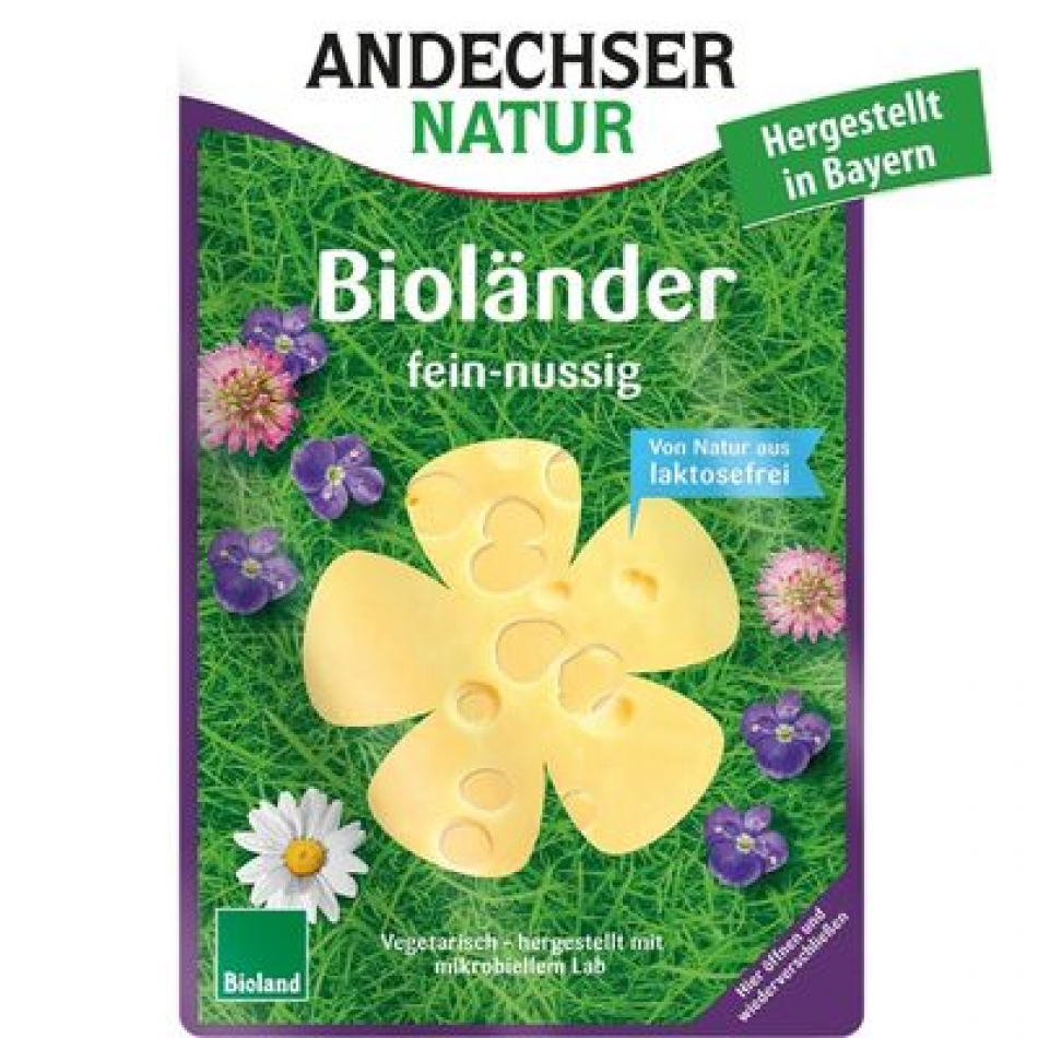Queso en lonchas Biolander Bio 150g Andechser