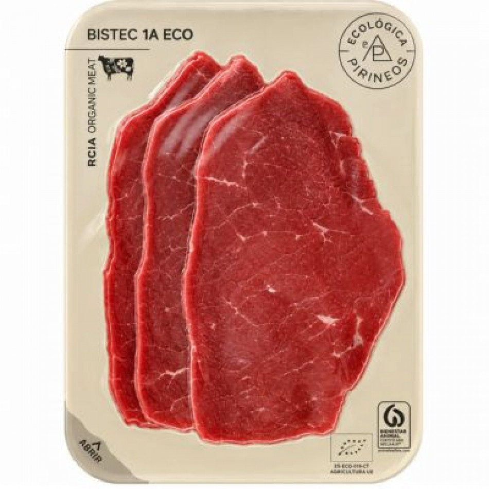 Bistec Ternera 1A Eco 350g Roia Organic