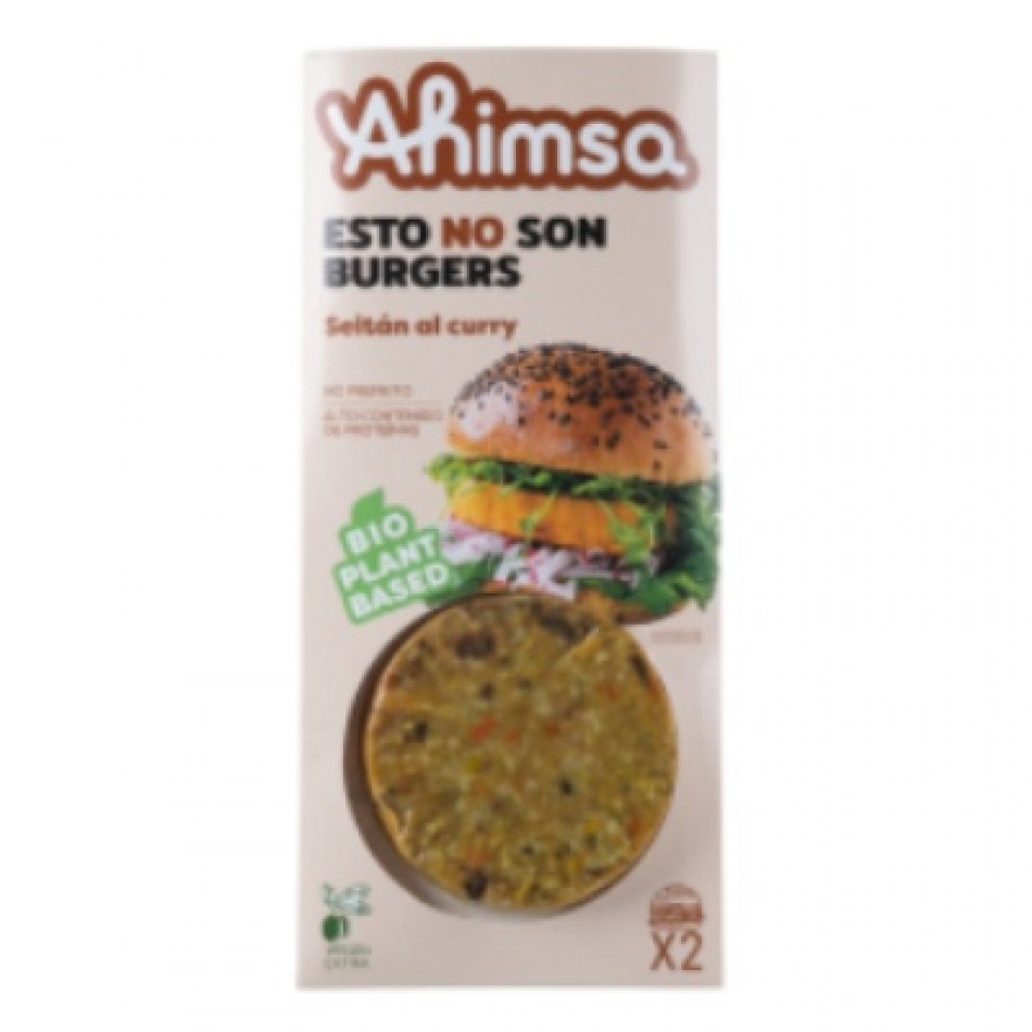 Hamburguesa Vegana Seitán al Curry Bio 160gr Ahimsa