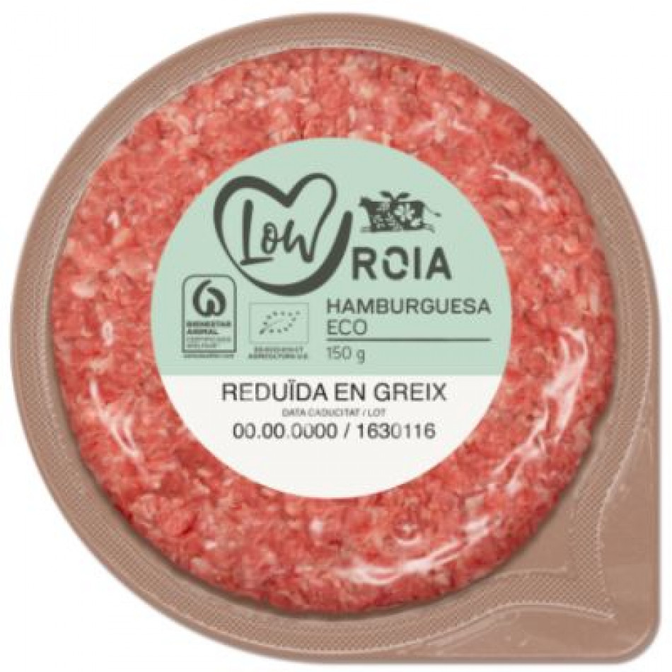 Hamburguesa Ternera Reducida en Grasa 150g Roia Organic
