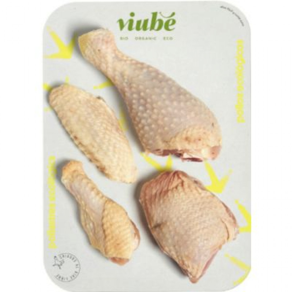 Contramuslo de pollo con hueso Eco 500g Viube