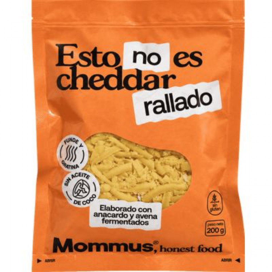 Cheddar rallado vegetal 200g Mommus
