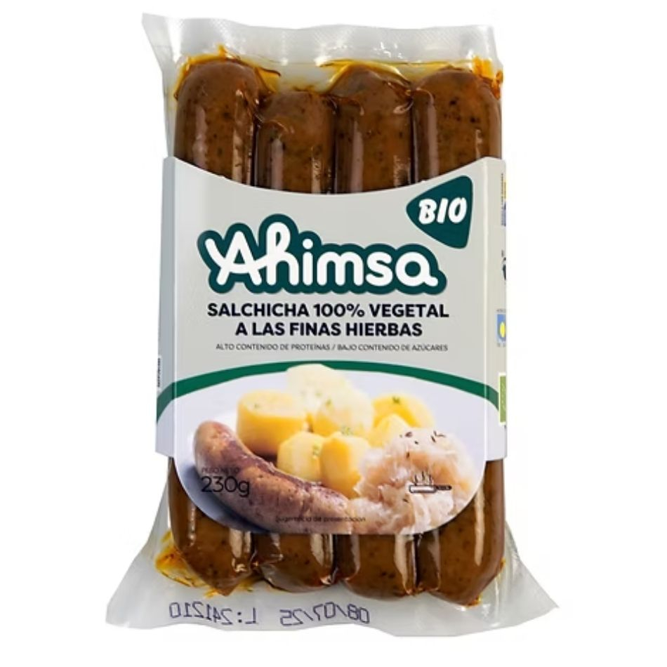 Salchicha Vegana Finas Hierbas Bio 230gr Ahimsa