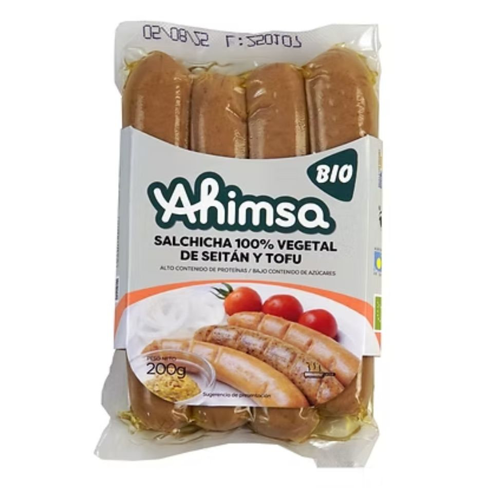 Salchichas Veganas Seitán y Tofu Bio 200gr Ahimsa