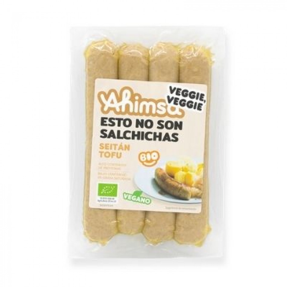 Salchichas Veganas Seitán y Tofu Bio 200gr Ahimsa