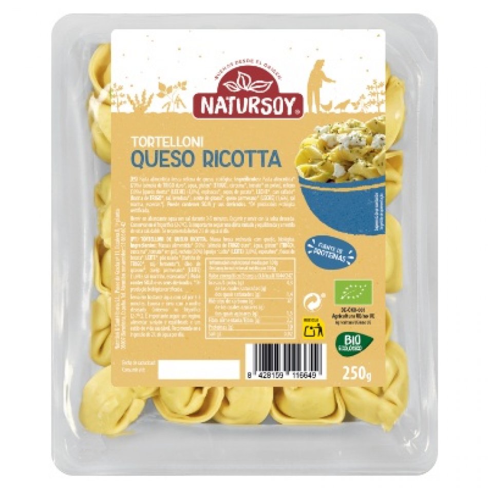 Tortelloni bio de Queso Ricotta 250gr Natursoy