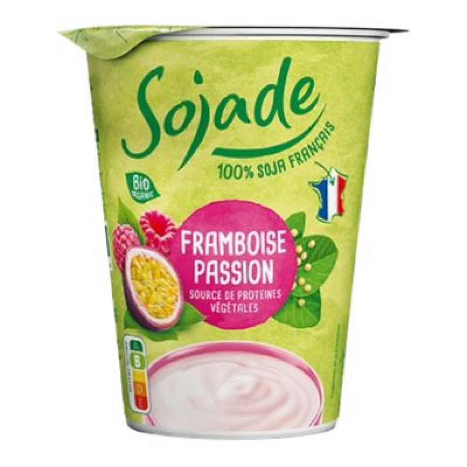 Yogur de Soja sabor Fruta de la pasión y Frambuesa So Soja! 400gr Sojade
