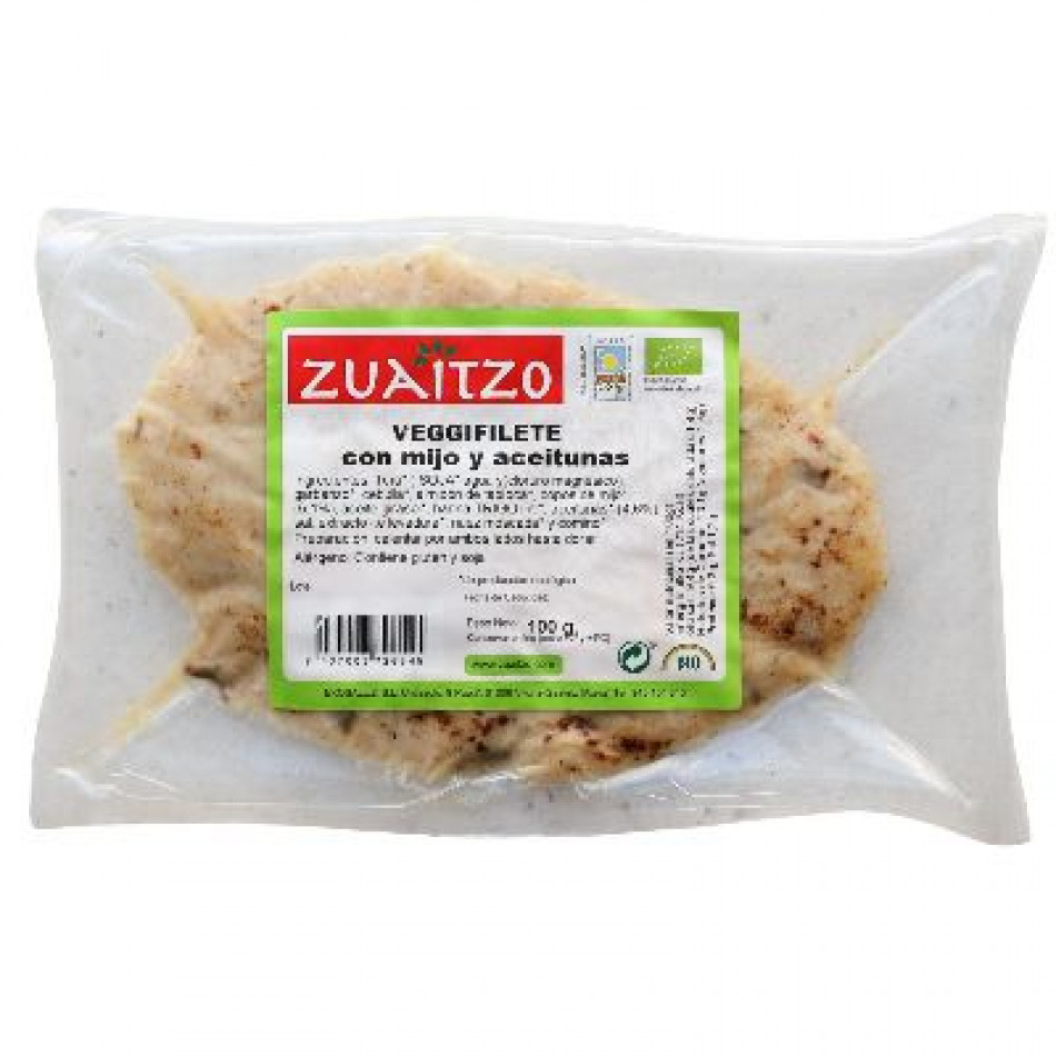 Filete vegetal con Mijo y Aceitunas 100gr Zuaitzo