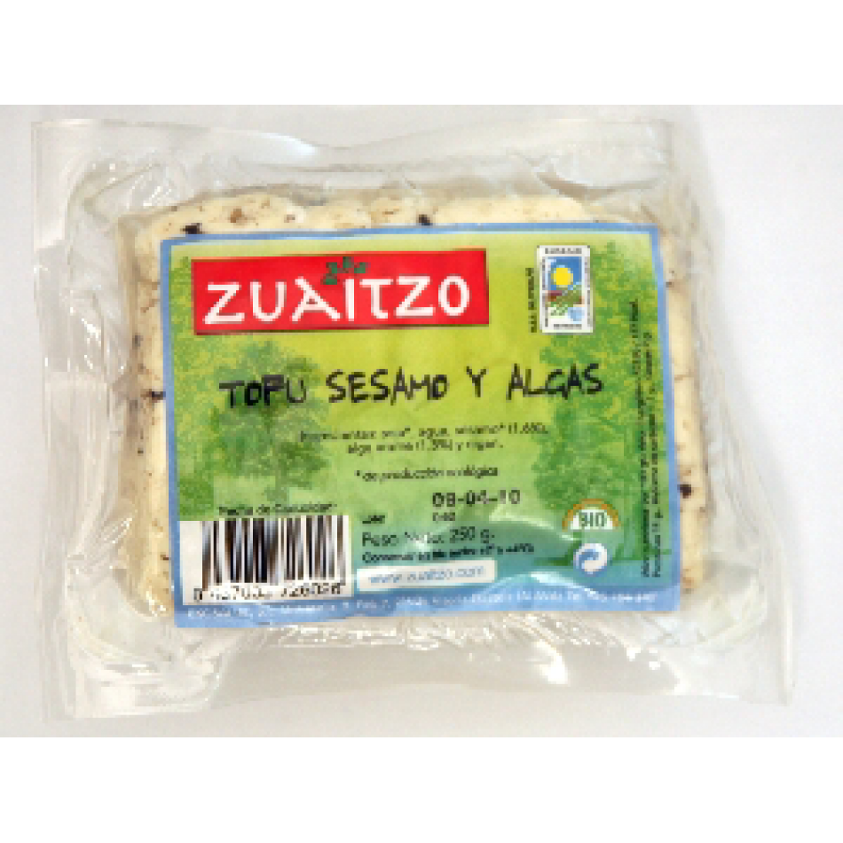 Tofu con Sésamo y Algas 250gr Zuaitzo