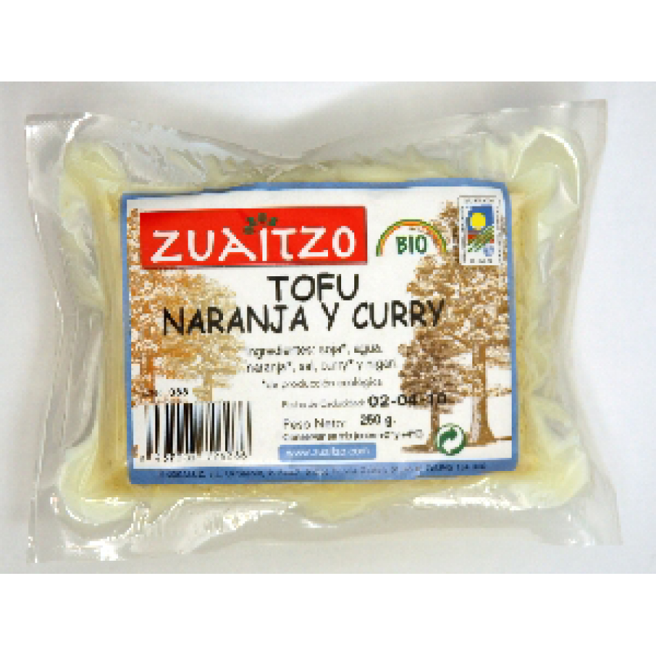 Tofu con Naranja y Curry 250gr Zuaitzo