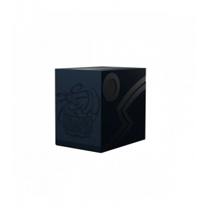 Caja de mazo Deck Box DS Double Shell Azul/Negro Dragon Shield