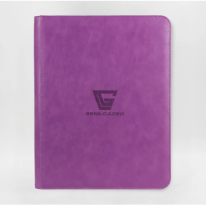 Premium 3''X4'' toploader fit collector's binder [216 pockets 3X3] Purple