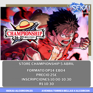 Entrada Store Championship 5 Abril 10:00