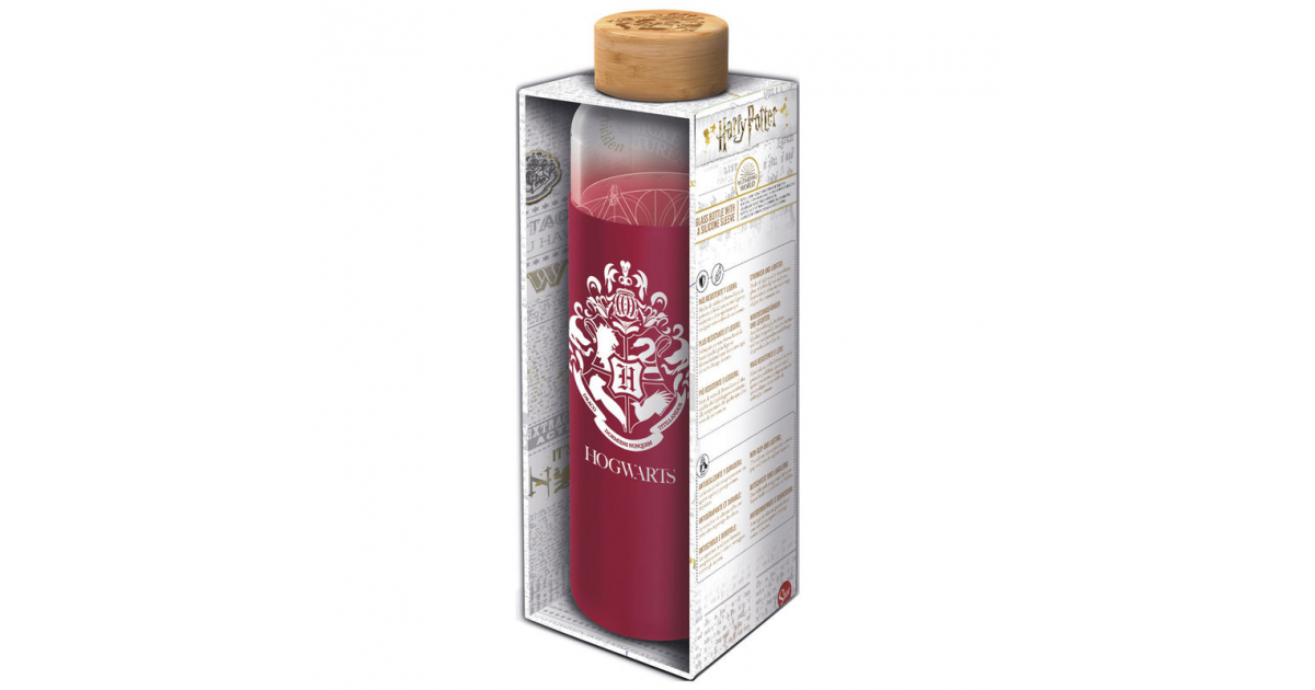 Botella cristal Harry Potter funda silicona 585ml