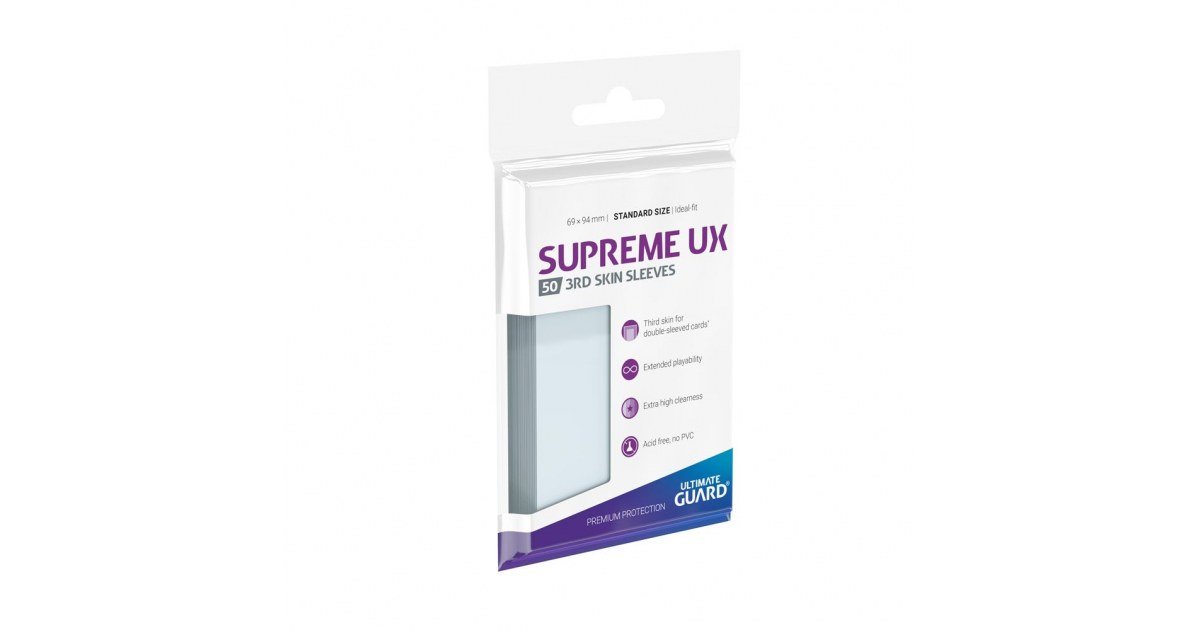 Ultimate Guard – Supreme UX 3rd Skin Sleeves – Tamaño Estándar Transparente 50