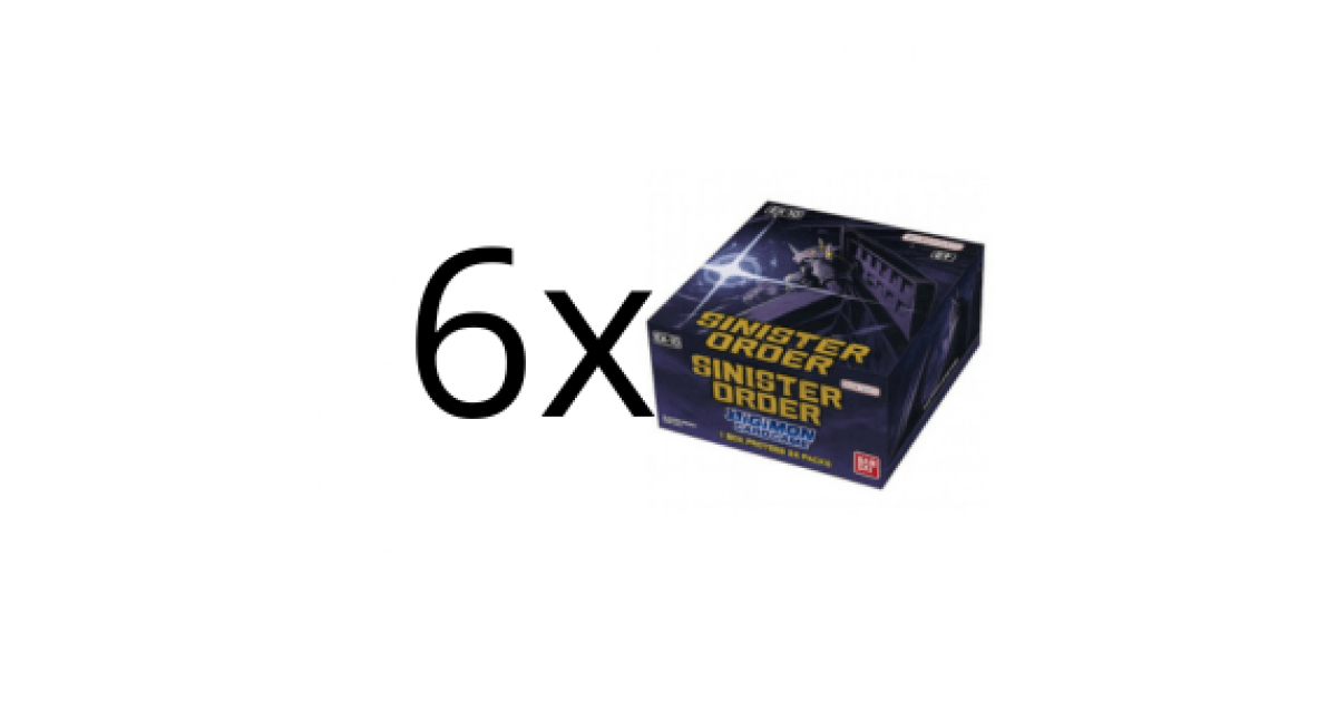 Digimon Card Game – Caja de sobres – 6x Sinister