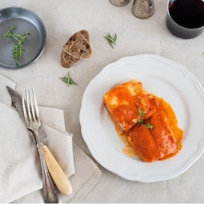Lomo de bacalao con tomate - 350 g.