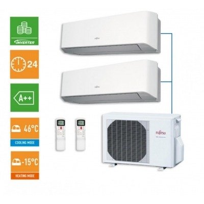 Conjunto 2x1 Fujitsu AOY 50 UI-MI2 + ASY 25 MI-LMC + ASY 35 MI-LMC