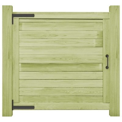 Puerta de valla de madera de pino impregnada FSC 100x100 cm